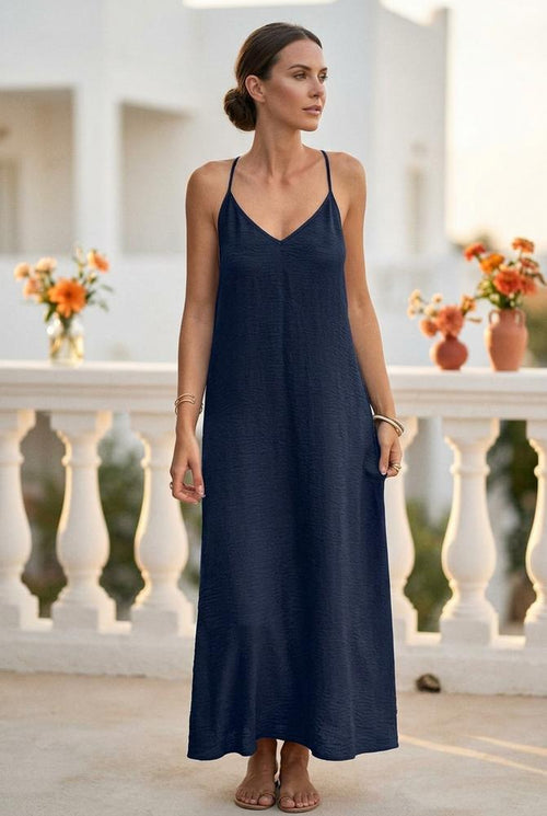 Oh Molly - Cofet | Mouwloze Gestructureerde Maxi-jurk